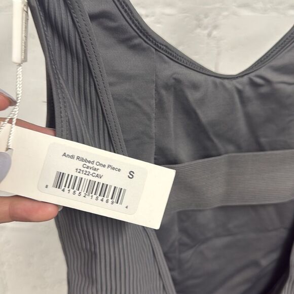 Frankie’s Bikinis Aldi One Piece Swimsuit Ribbed - NWT Size Small Backless - Picture 7 of 7